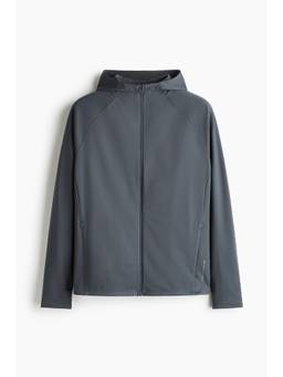 H&M - Men Grey Warming Sports Zip-Through Hoodie With Thermomove