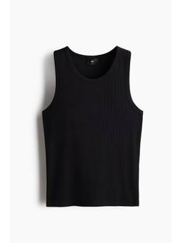 H&M - Men Black Slim Fit Cotton Vest Top