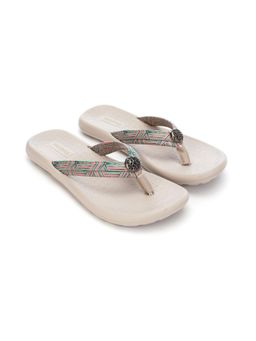 HOPPA - Beige Round Toe Flipflops