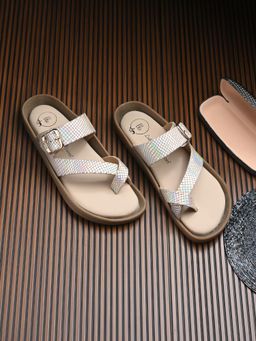 EGOSS - Silver Platform One Toe Sandal