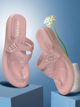 LIBERTY - Peach Platform Round Toe Sandal