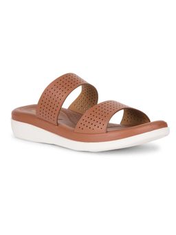 LIBERTY - Tan Platform Round Toe Sandal