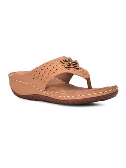 LIBERTY - Beige Wedge Round Toe Sandal