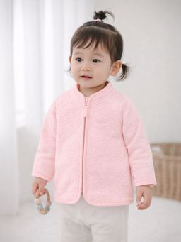 Mi Arcus - Kids Pink Solid Fullsleeves Star Pattern Jacket Blue