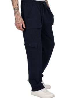 Eszett - Textured Fabric Utility Navy Blue Cargo