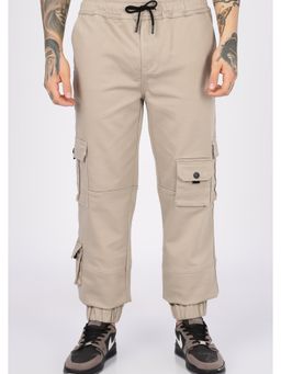 Eszett - Cream Twill Regular Fit Cargo Pant