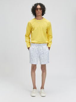 TERRA LUNA - Hvar Moon Print Shorts - Off White