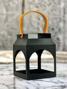 At Home by Nilkamal - Classic Arch Metal Decorative Lantern (Black)