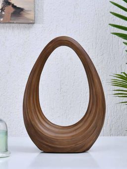 At Home by Nilkamal - Droplet Table Decor Polyresin Showpiece (Brown)