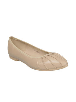 Metro - Women Synthetic Beige Flat Ballerinas