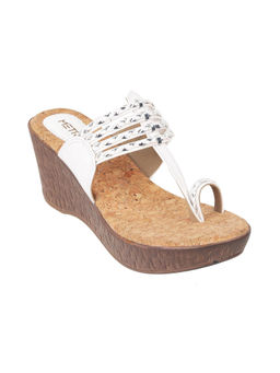 Metro - Women Synthetic White Wedges