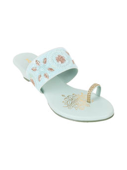 Mochi - Women Synthetic Green Slip Ons