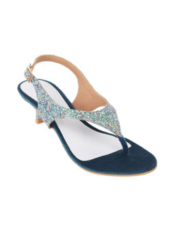 Metro - Women Synthetic Blue Stiletto Sandals
