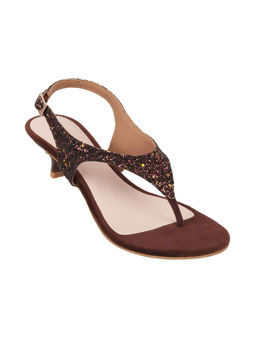 Metro - Women Synthetic Bronze Stiletto Sandals