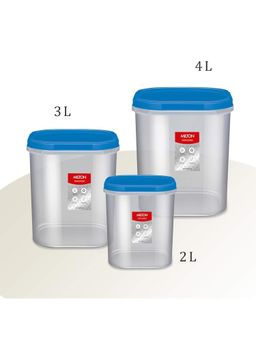 Milton - Quadra Modular Plastic Kitchen Storage Containers (Pack Of 3)