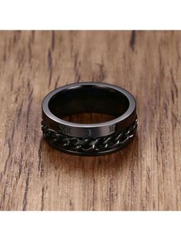 Salty Alpha - Men Arne Link-Chain Ring - Black