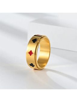 Salty Alpha - Men Card Shark Signet Gold Ring