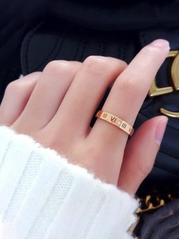 Salty Alpha - Men Roman Angels Rose Gold Band Ring