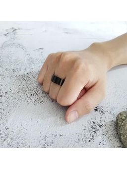 Salty Alpha - Men Black Halo Band Ring