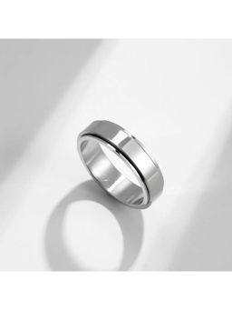 Salty Alpha - Men Eerie Daily Wear Band Ring - Silver