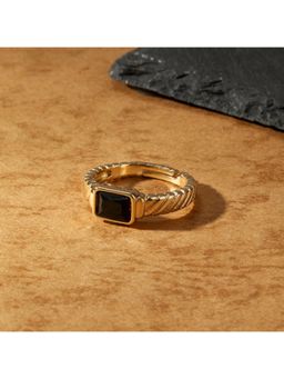 Salty Alpha - Men Regal Black Stone Ring