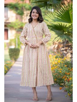 NAVYAS FASHION - Button Down Full Sleeve Summer Midi Dress