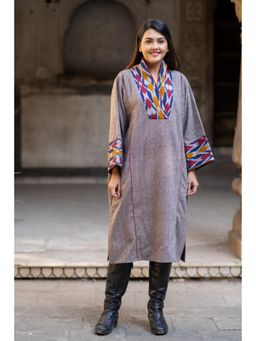 NAVYAS FASHION - Tweed Wool Phiren Kurta Jacket Dress
