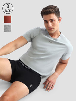 U.S. POLO ASSN. - Solid/Plain Multi-Color Cotton Trunks (Pack of 3)