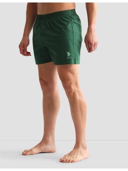 U.S. POLO ASSN. - Solid/Plain Green Cotton Boxers