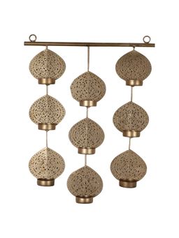 Amaya Decors - Hanging Leaves Tealight Holder Gold