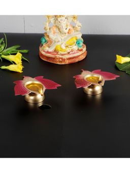 Amaya Decors - Red Lotus Dia Set Of 2