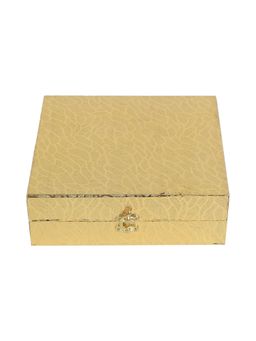 Amaya Decors - Silver Steel Pooja Thali With Velvet Box