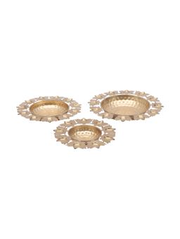 Amaya Decors - Akhand Dia Urli Gold Set Of 3