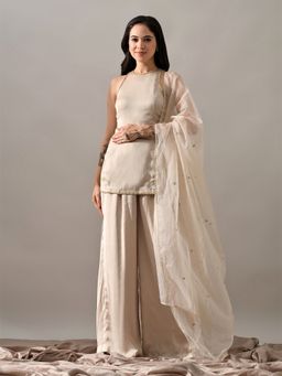 KELIN - Raaya Indo-Western Satin Kurti with Palazzo and Dupatta