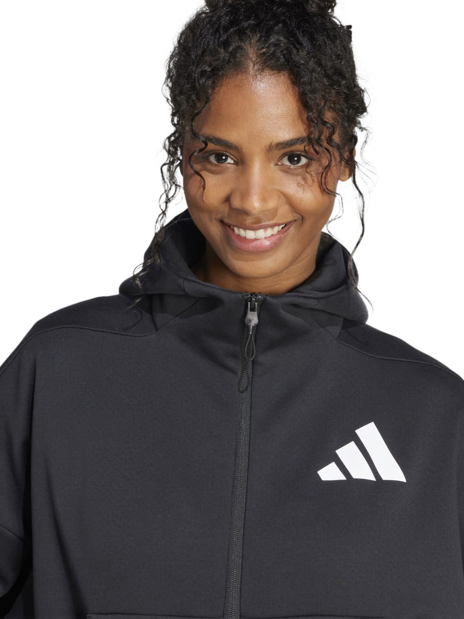 Buy adidas W Z.N.E. FZ Women Black Solid Jacket (XS) Online