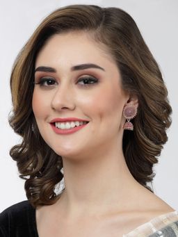 Moedbuille - Handcrafted Meenakari Work Antique Floral Design Oxidised Gold Plated Filigree Jhumkas