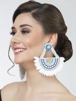 Moedbuille - Sequins And Beads Studded Contemporary Design Handcrafted Chandbalis