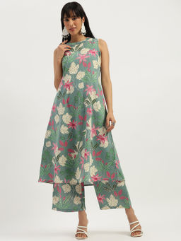 Aravalii - Mint Green Bloom Vibe Co-Ord (Set of 2)