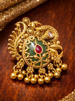 OOMPH - Multi-Color Gold Heritage Rajwadi Ring (8)