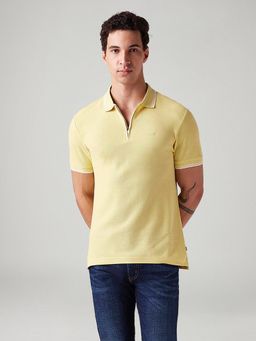 Levi's - Men's Yellow Solid Slim Fit Polo T-Shirt