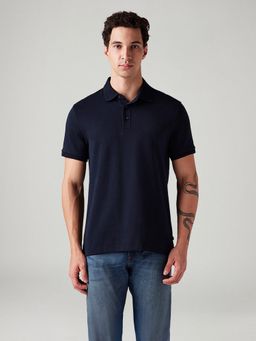 Levi's - Men's Navy Blue Solid Slim Fit Polo T-Shirt