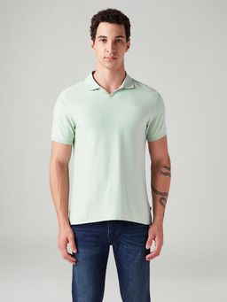 Levi's - Men's Green Solid Regular Fit Polo T-Shirt