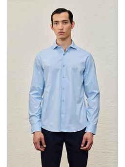 Snitch - Luxe Catch Me If You Can Blue Slim Fit Shirt