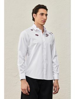 Snitch - Luxe Catch Me If You Can White Kiss Printed Shirt