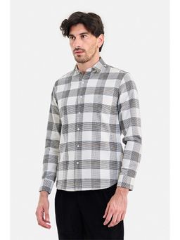 Snitch - Brown Checks Full Sleeves Slim Casual Shirt for Men