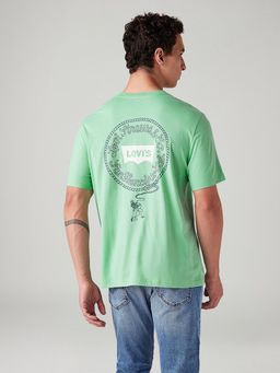 Levi's - Men's Green Graphic Print Regular Fit T-Shirt