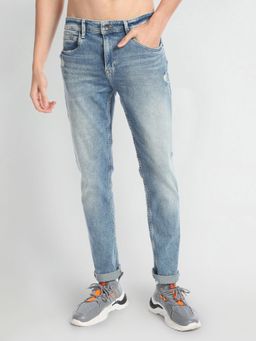 Flying Machine - Slash Mid Rise Jeans