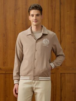 U.S. POLO ASSN. - Men's Brown Equestrian Aisle Theater Regular Fit Varsity Jacket