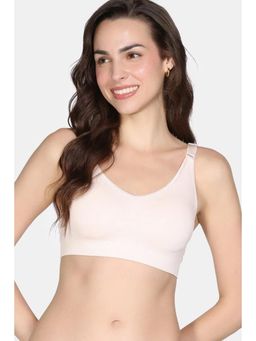Zivame - Padded Non Wired Full Coverage T-Shirt Bra - Pink