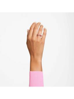 SWAROVSKI - Matrix Ring Baguette Cut Pink 18K Rose Gold Finish